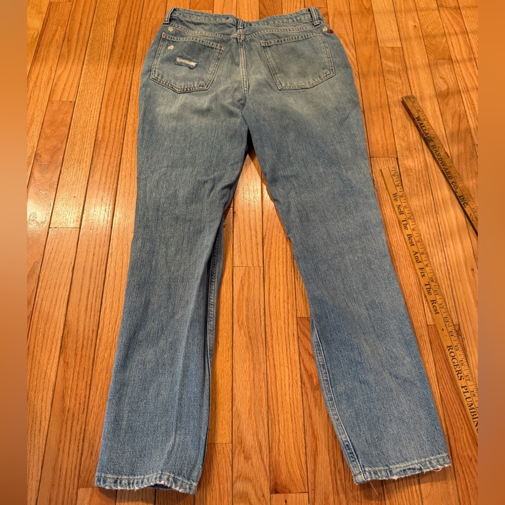 We The Free Light Blue Embroidered Straight Leg Jeans Spring festival boho - Picture 6 of 8